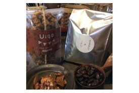 【ふるさと納税】「カフェインレスコーヒーとグラノーラ」セット【ハナウタコーヒー】_HA1146　送料無料珈琲 コーヒー豆 ノンカフェイン お菓子 おやつ 朝食 妊婦さん 授乳中 美味しい ギフト 贈り物 ご褒美 プレゼント ティータイム 癒し