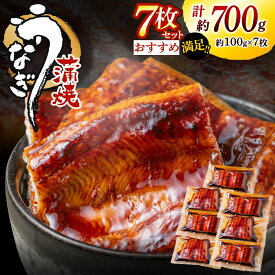 【ふるさと納税】うなぎ蒲焼き(約100g）×7Pセット【魚住商店】_HA1495 特上 鰻 ウナギ 人気 小分け 炭火 うなぎの蒲焼 丑の日 土用 真空 宗像