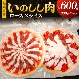 【ふるさと納税】福岡県産いのしし肉ロース スライス 600g（300g×2パック）【宗像観光協会】_HA1050 送料無料 福岡県 宗像市 ぼたん鍋 すき焼き 焼肉 真空パック 冷凍180日