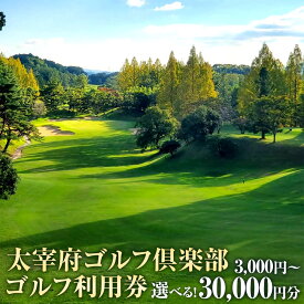 【ふるさと納税】＜選べる枚数＞太宰府ゴルフ倶楽部 ゴルフ利用券 3,000円分～30,000円分 1枚1,000円分 3枚～30枚 チケット ゴルフプレー券 施設利用券 ゴルフ場 商品券 観光 旅行 体験 福岡県 太宰府市 送料無料