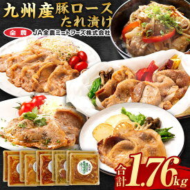 【ふるさと納税】九州産 豚ロース たれ漬け 10パック セット 5種類 各2パック 合計1.76kg 生姜焼き プルコギ 麦味噌 金山寺味噌 ポークソテー 豚肉 味付け 加工済み おかず 惣菜 焼くだけ 簡単調理 お弁当 お取り寄せ 送料無料