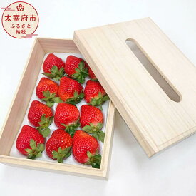 【ふるさと納税】＜予約＞プレミアムあまおう 約400g×1パック ティッシュボックス用 特別仕様の桐箱入り 【2026年2月上旬～4月上旬発送予定】 EXグレード あまおう いちご ギフト お祝い フルーツ 果物 苺 福岡県産 九州産 国産 冷蔵配送 送料無料