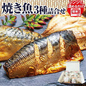 【ふるさと納税】焼き魚 3種 詰合せ 合計6枚 ( あじの開き さば明太漬 さば西京漬 各2袋 ) セット 詰め合わせ 小分け アジ 鯖 サバ 魚 おかず レンジ対応 九州 冷凍 送料無料