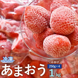 【ふるさと納税】摘みたて瞬間★冷凍あまおう小分けパック 合計約1kg（約250g×4パック） あまおう 冷凍あまおう 苺 いちご イチゴ フルーツ 果実 果物 冷凍フルーツ 冷凍いちご 小分けパック 食べ比べ セット 国産 福岡県 福津市 送料無料 [F0106]