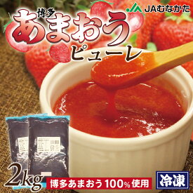 【ふるさと納税】【冷凍】 博多 あまおう ピューレ 2kg （1kg×2袋） 苺 いちご イチゴ 苺ピューレ いちごピューレ イチゴピューレ フルーツピューレ くだものピューレ 果物ピューレ フルーツ くだもの 果物 お菓子作り 製菓 冷凍 送料無料 [F2288]