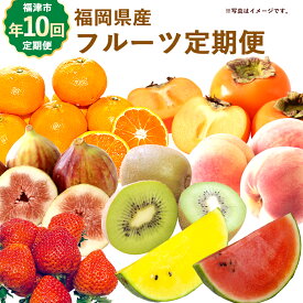 【ふるさと納税】【年10回定期便】福岡県産 旬のフルーツ定期便 【2026年1～2月発送開始】 定期便 フルーツ 果物 あまおう いちご みかん 甘夏 すいか 桃 もも いちじく 柿 キウイ 旬 福岡県 福津市 国産 送料無料 [G5261]