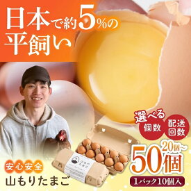 【ふるさと納税】＜選べる個数と回数＞ 平飼い 山もりたまご 20~50個 家族に食べさせたい 10000円 〜 474000円 1万円 〜 47万4000円 安心安全 おいしさに感動 たまご 卵 高級卵 平飼い 成長剤不使用 ホルモン剤不使用 添加物不使用 定期便 送料無料 福岡県 うきは市