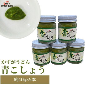 【ふるさと納税】かすがの青こしょう かすがうどん 約200g 約40g×5個 M632 調味料 柚子 胡椒 ゆず こしょう スパイス 薬味 風味