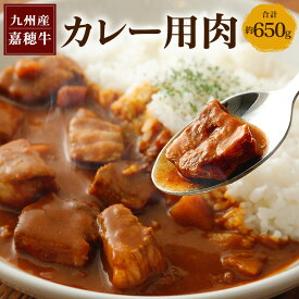 【ふるさと納税】嘉穂牛 カレー用肉 約650g 牛肉 赤身 サイコロ 福岡県産 九州産 国産 冷蔵 送料無料