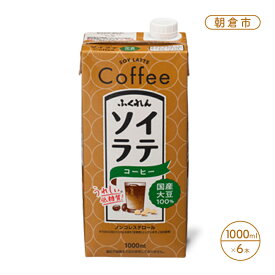 【ふるさと納税】豆乳 飲料 国産 大豆 100％ ソイラテ コーヒー 1000ml×6本 ドリンク　【朝倉市】