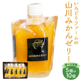 【ふるさと納税】＜選べる容量＞いろどりファーム・山川みかんゼリー 詰合せ 150g×5個入り または 10個入り みかんゼリー ミカンゼリー 飲むゼリー ゼリー スイーツ デザート おやつ 詰め合わせ 常温 A280 A281 福岡県 みやま市 送料無料