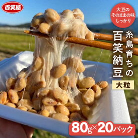【ふるさと納税】糸島育ちの百笑納豆 20パック 《糸島》【百笑屋】[ABF013]1万2千円12000円
