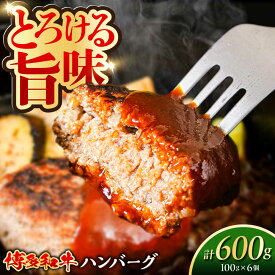 【ふるさと納税】博多和牛 ハンバーグ 100g×6個 糸島市 / 幸栄物産 牛肉 黒毛和牛[ABH050] ハンバーグ 黒毛和牛 10000円 1万円