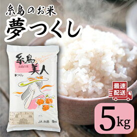 【ふるさと納税】【令和5年産】糸島のお米 夢つくし 「糸島美人」5kg 糸島市 / JA糸島産直市場 伊都菜彩 [AED013] 米 お米 精米 10000円 1万円 常温 米 白米