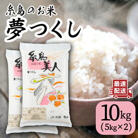 【ふるさと納税】【令和5年産】糸島のお米 夢つくし 「糸島美人」10kg ( 5kg×2 ) 糸島市 / JA糸島産直市場 伊都菜彩 [AED016] 米 お米 白米 精米 16000円 常温