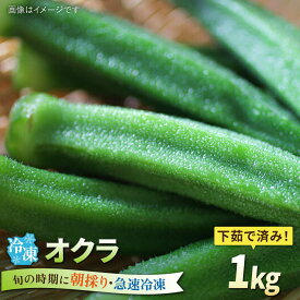 【ふるさと納税】オクラ 1kg 冷凍 旬の時期に急速冷凍 【福岡県糸島産】 糸島市 / オーガニックナガミツファーム 野菜 おくら[AGE054] 21000円 2万1千円