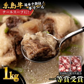 【ふるさと納税】希少！ A4ランク 和牛 テール ブロック 計1kg テールスープ 糸島牛 糸島市 / 一番田舎 [AGN004] 黒毛和牛 15000 1万5千円 冷凍発送 15000円 1万5千円