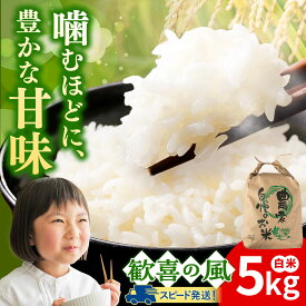 【ふるさと納税】歓喜の風 白米 5kg 糸島市産 糸島市 / 糸島の恵み コメ こめ ご飯[AGR003]