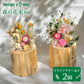 【ふるさと納税】≪森の花束 nu ≫デュオ（ドライフラワー入り研き本体×2セット）《糸島》【木工房 moqu c0mo】 [AHF008] 38000円
