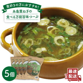 【ふるさと納税】糸島葉ねぎの食べる万能旨味つーぷ5個 糸島市 / 株式会社Carna スープ/つゆ/調味料 [ALA018] 常温 5000円 5千円