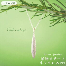 【ふるさと納税】植物モチーフ オリーブ葉ネックレス(中)/Chloroplast/クロロプラスト/ジュエリー ≪糸島市≫[ALF005] 49000円 4万9千円