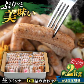 【ふるさと納税】【全6回定期便】生 ウインナー 90本 約2kg (6種×15本) 糸島市 / 志摩スモークハウス / 生ウィンナー 詰め合わせ[AOA054] 100000円 10万円