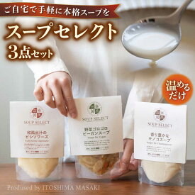 【ふるさと納税】SoupSelect スープ3点セット 糸島市 / 糸島正キ スープ レトルト[AQA067] 10000円 1万円
