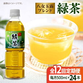 【ふるさと納税】【全12回定期便】八女 玉露入り 緑茶 500ml × 24本 糸島市 / スターナイン お茶 ペットボトル [ARM017]常温 77000円 7万7千円