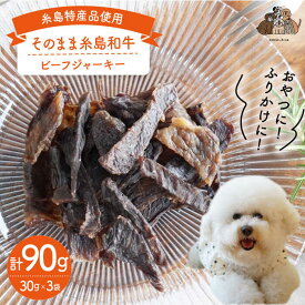 【ふるさと納税】【糸島特産品使用】 そのまま 糸島和牛 3袋 糸島市 / 株式会社コバヤシ【coco.kina】 犬 おやつ [ASL001] 14000円 1万4千円