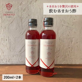 【ふるさと納税】飲むあまおう酢 2本セット【糸島 磯本農園】いちご/イチゴ/苺/ドリンク/飲み物 [ATB017] 常温 10000円 1万円
