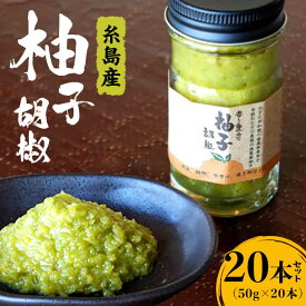 【ふるさと納税】香り豊かな柚子胡椒20本セット【福岡 糸島 お土産 ゆず ゆずこしょう】 OHANAcamp&bbq [AUB003] 41000円 4万1千円