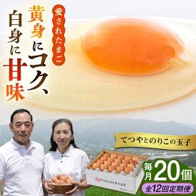 【ふるさと納税】【全12回定期便】てつやとのりこの玉子 【 20個 】 糸島市 / 板垣ファーム 卵 たまご 鶏卵[AWD018] 卵 たまご 常温 84000円 8万4千円