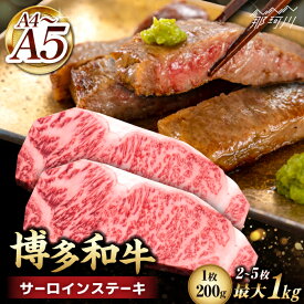 【ふるさと納税】【年内発送】【選べる内容量！】博多和牛 サーロイン ステーキ 400g〜1kg＜久田精肉店＞那珂川市 | 牛肉 肉 黒毛和牛 ブランド牛 国産 BBQ バーベキュー [GDE007] 20000 20000円 2万円 以上