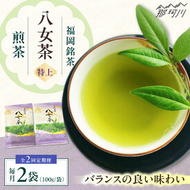 【ふるさと納税】【全2回定期便】八女茶【特上】煎茶セット　100g×2袋 ＜木村食品＞ 那珂川市[GFW070]