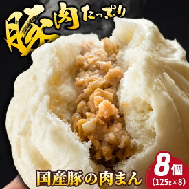 【ふるさと納税】 国産豚の美味しい肉まん（豚まん）8個セット