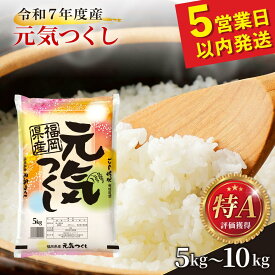 【ふるさと納税】【選べる内容量】福岡県産元気つくし 白米5～10kg|福岡県産 元気つくし 白米 5kg 10kg 選べる 精米 米 国産 九州産 お米 ご飯 ふるさと納税 福岡県 那珂川市