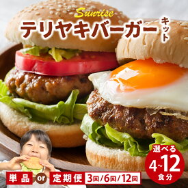 【ふるさと納税】＜選べる容量/回数＞テリヤキバーガーキット（4食分/8食分/12食分） | ハンバーガー パティ 手作り 料理 体験