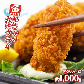 【ふるさと納税】カキフライ 広島県産 梶原鮮魚店 たっぷり1kg 約500g×2 40粒 業務用 牡蠣 かき カキ 小分け 便利 美味しい お惣菜 おかず おつまみ つまみ 国産 広島産 海鮮 水産品 水産加工品 食品 加工品 加工食品 揚げるだけ 簡単 簡単調理 お手軽 時短 送料無料 RZ002