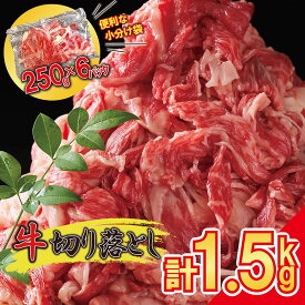 【ふるさと納税】便利な 小分け 牛肉 1.5kg 切り落とし (250g×6パック) 昆布出汁仕上げ 豪州産 国内加工 SF086-2 / 牛肉 牛丼 薄切り 牛 焼き肉 すき焼き 訳あり 赤身 冷凍 人気 博多 部位 食べ比べ 焼き肉 ブロック ランキング 【 福岡県 須恵町 】