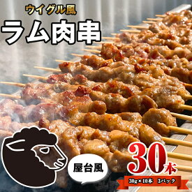 【ふるさと納税】ラム肉串（ヤンロウチュアン）30本 SE1623-16【福岡県 須恵町】