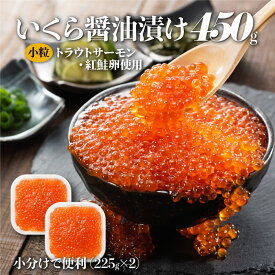 【ふるさと納税】いくら醤油漬（サーモントラウト・紅鮭）450g（225g×2パック）.A1510