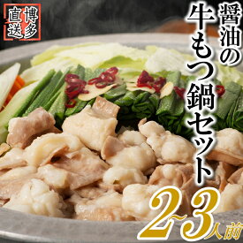 【ふるさと納税】博多名物もつ鍋（醤油味お試し2〜3人前） モツ鍋 お試し2〜3人前×1セット もつ300g もつ鍋 醤油もつ鍋 ホルモン鍋 セット【もつ鍋・醤油味】．Z268