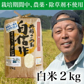 【ふるさと納税】【令和5年産】コシヒカリ　農薬不使用(栽培期間中) 福岡県芦屋町産 〈白米〉2kg 　【1389015】