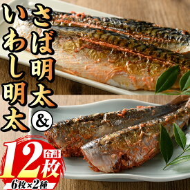 【ふるさと納税】さば明太・いわし明太セット(計12枚・各種6枚) 明太 明太子 めんたい めんたいこ 海鮮 魚介 さば サバ 鯖 いわし イワシ 鰯 魚卵 セット 福岡 名物 おかず おつまみ 晩酌 冷凍【マル五】