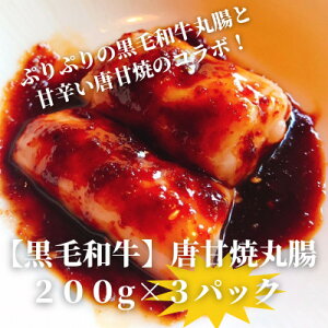 【ふるさと納税】【黒毛和牛】唐甘焼丸腸200g×3pc【配送不可地域:離島】【1643900】
