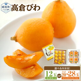 【ふるさと納税】＜選べる容量＞ 【先行予約】高倉びわ びわ 温室 5～7玉×4パック入り1箱 / 12玉入り×1箱 (化粧箱) 岡垣町産 果物 くだもの フルーツ 送料無料 【2026年5月上旬～6月上旬発送予定】