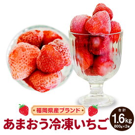 【ふるさと納税】福岡県産ブランド【あまおう】冷凍いちご 計1.6kg 800g×2 いちご イチゴ 苺 あまおう 果物 果実 フルーツ デザート おやつ かき氷 スムージー ヨーグルト 国産 九州 福岡県 冷凍 送料無料