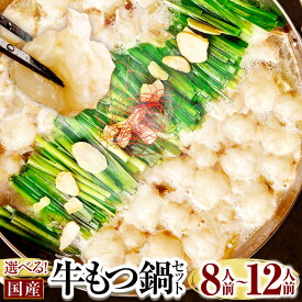 【ふるさと納税】★もつ追加★【選べる配送月・国産牛もつ鍋セット】国産牛もつ鍋 8人前 or 10人前 or 12人前 / 国産牛もつ鍋 醤油味＆みそ味 計 12人前 / 国産牛もつ鍋＋水炊きセット 計 8人前 or 10人前 10500円 〜 13500円 1万500円 〜 1万3500円 送料無料