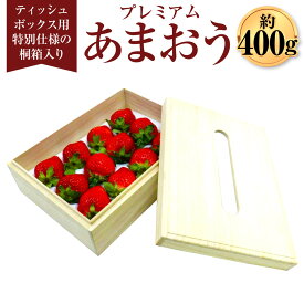 【ふるさと納税】ティッシュボックス用 特別仕様の桐箱入り プレミアムあまおう 約400g×1パック あまおう いちご イチゴ 苺 ストロベリー ベリー フルーツ 果物 福岡県産 送料無料 【ギフト・お祝い・贈答用】【2026年2月上旬～4月上旬発送予定】