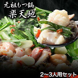 【ふるさと納税】元祖もつ鍋2〜3人用セット 冷凍 有限会社楽天地《30日以内に出荷予定(土日祝除く)》